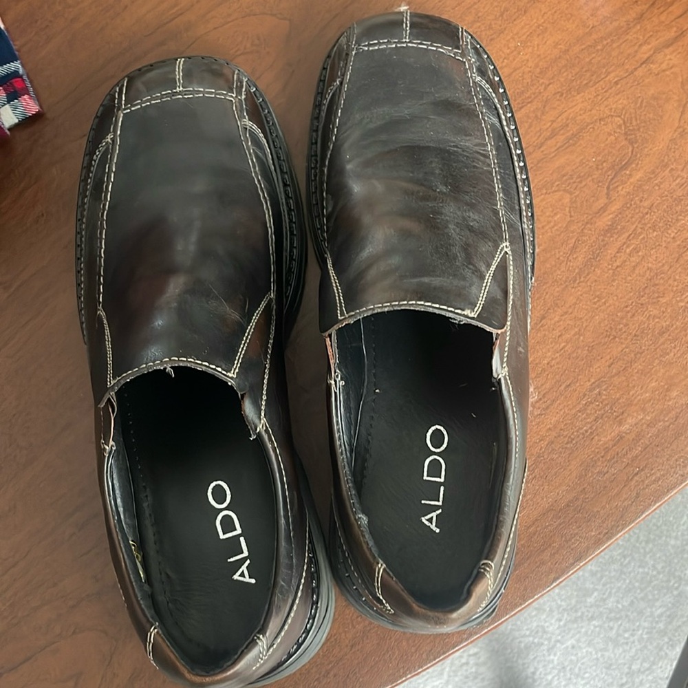 Aldo Men’s brown leather shoes size 45